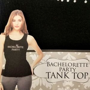 NEW Black Bachelorette Party BLINGED Tank Top